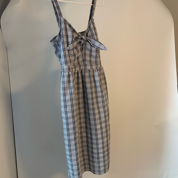 Checkered summer midi cotton dress - Picture 2 of 6